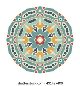 Mandala Round Ornament Pattern. Vintage decorative element. Hand drawn design