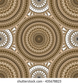 Mandala. Round Ornament Pattern. Vintage decorative elements. Hand drawn background. Islam, Arabic, Indian, ottoman motifs gold