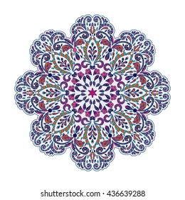 Mandala. Round Ornament Pattern. Vintage decorative elements. Hand drawn background. Islam, Arabic, Indian, ottoman motifs.