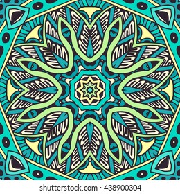 Mandala Round Ornament Pattern. Vintage decorative element. Hand drawn design