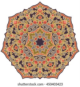 
Mandala. Round Ornament Pattern. Vintage decorative elements. Hand drawn background. Islam, Arabic, Indian, ottoman motifs.

