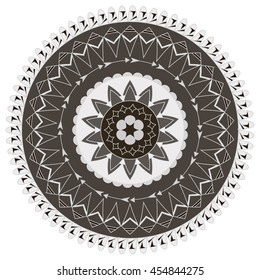 Mandala. Round ornament pattern. Vintage decorative elements.  Arabic, Indian, Aztec motives.