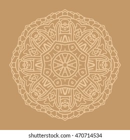 Mandala. Round Ornament Pattern. Vintage decorative elements. Hand drawn background. Islam, Arabic, Indian, ottoman motifs.