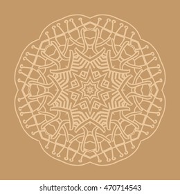 Mandala. Round Ornament Pattern. Vintage decorative elements. Hand drawn background. Islam, Arabic, Indian, ottoman motifs.