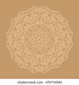 Mandala. Round Ornament Pattern. Vintage decorative elements. Hand drawn background. Islam, Arabic, Indian, ottoman motifs.