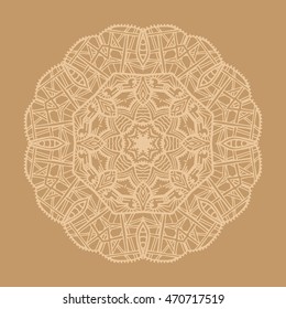 Mandala. Round Ornament Pattern. Vintage decorative elements. Hand drawn background. Islam, Arabic, Indian, ottoman motifs.