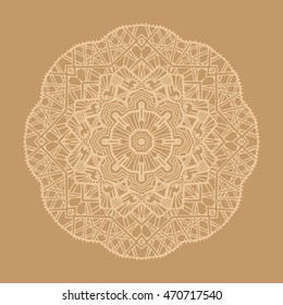 Mandala. Round Ornament Pattern. Vintage decorative elements. Hand drawn background. Islam, Arabic, Indian, ottoman motifs.