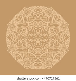 Mandala. Round Ornament Pattern. Vintage decorative elements. Hand drawn background. Islam, Arabic, Indian, ottoman motifs.