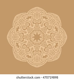 Mandala. Round Ornament Pattern. Vintage decorative elements. Hand drawn background. Islam, Arabic, Indian, ottoman motifs.