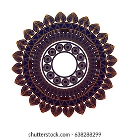 mandala round ornament pattern. vintage decorative elements