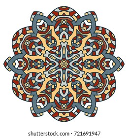Mandala. Round Ornament Pattern. Vintage decorative elements. Hand drawn background.