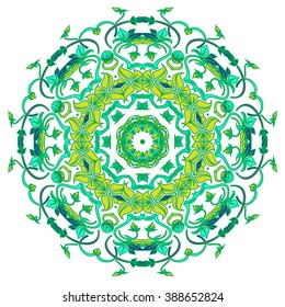 Mandala. Round Ornament Pattern.Geometric circle element made in vector.