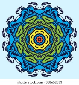 Mandala. Round Ornament Pattern.Geometric circle element made in vector.