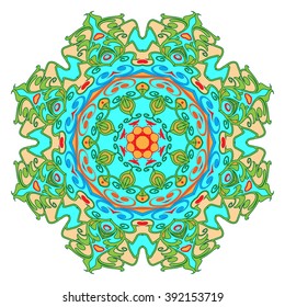Mandala. Round Ornament Pattern.Geometric circle element made in vector.