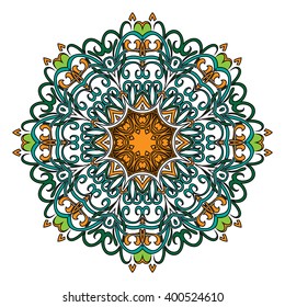 Mandala. Round Ornament Pattern.Geometric circle element made in vector.
