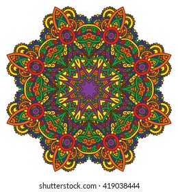 Mandala. Round Ornament Pattern.Geometric circle element made in vector.