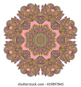 Mandala. Round Ornament Pattern.Geometric circle element made in vector.