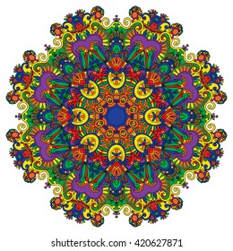Mandala. Round Ornament Pattern.Geometric circle element made in vector.