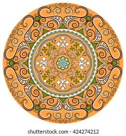 Mandala. Round Ornament Pattern.Geometric circle element made in vector.