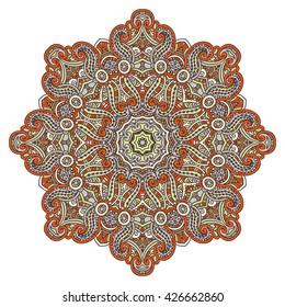 Mandala. Round Ornament Pattern.Geometric circle element made in vector.