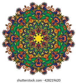 Mandala. Round Ornament Pattern.Geometric circle element made in vector.