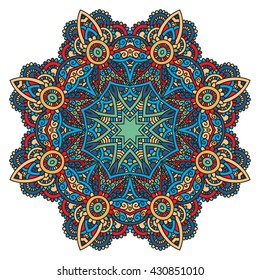 Mandala. Round Ornament Pattern.Geometric circle element made in vector.