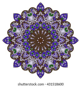 Mandala. Round Ornament Pattern.Geometric circle element made in vector.