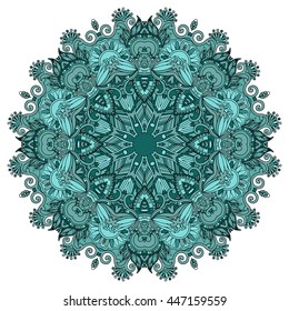 Mandala. Round Ornament Pattern.Geometric circle element made in vector.