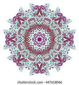 Mandala. Round Ornament Pattern.Geometric circle element made in vector.