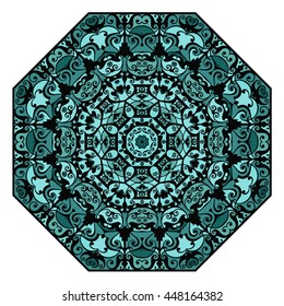 Mandala. Round Ornament Pattern.Geometric circle element made in vector.