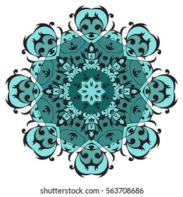 Mandala. Round Ornament Pattern.Geometric circle element made in vector.