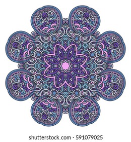 Mandala. Round Ornament Pattern.Geometric circle element made in vector.