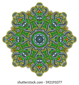 Mandala. Round Ornament Pattern.Geometric circle element made in vector.