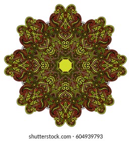 Mandala. Round Ornament Pattern.Geometric circle element made in vector.