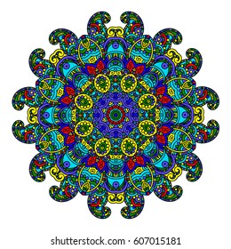 Mandala. Round Ornament Pattern.Geometric circle element made in vector.