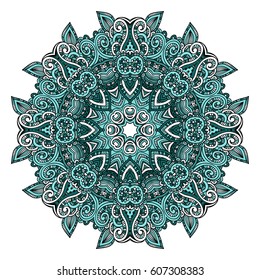 Mandala. Round Ornament Pattern.Geometric circle element made in vector.