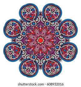 Mandala. Round Ornament Pattern.Geometric circle element made in vector.