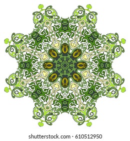 Mandala. Round Ornament Pattern.Geometric circle element made in vector.