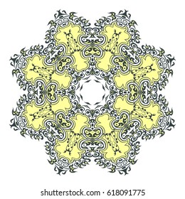 Mandala. Round Ornament Pattern.Geometric circle element made in vector.