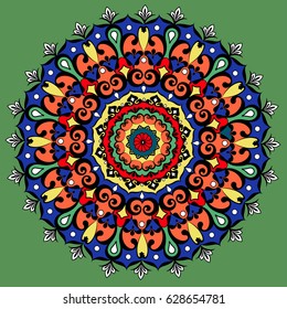 Mandala. Round Ornament Pattern.Geometric circle element 
