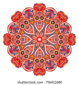 Mandala. Round Ornament Pattern.Geometric circle element made in vector.
