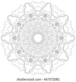 Mandala. Round Ornament Pattern.Vintage decorative elements. Oriental pattern illustration.