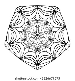 Ornamento redondo de Mandala. Ilustración vectorial. 