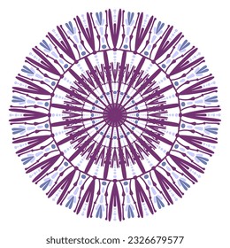 Ornamento redondo de Mandala. Ilustración vectorial. 