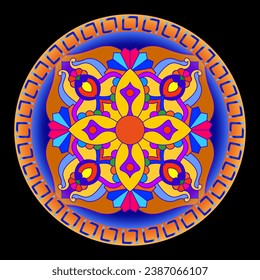 Mandala. Round ornament. Vector illustration.