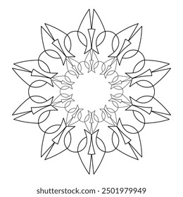 Mandala runden Ornament. Vektorgrafik. 
