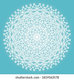 Mandala. The Round Ornament. Vintage decorative elements. Hand-drawn background.