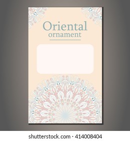 Mandala round ornaments card. 