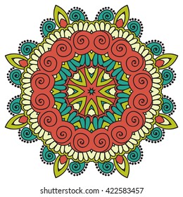 Mandala. Round Ornament.Vintage decorative elements. Oriental pattern, vector illustration. Islam, Arabic, Indian, turkish, pakistan, chinese, ottoman motifs