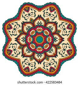 Mandala. Round Ornament.Vintage decorative elements. Oriental pattern, vector illustration. Islam, Arabic, Indian, turkish, pakistan, chinese, ottoman motifs